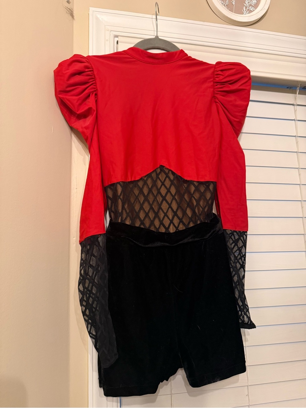 Revolution costume Red and Black Mesh Panel Bodysuit